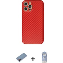 DS LLC Ieg™ iPhone 12 Pro Max Kılıf Ahenk Işık - Siyah Joko Magic 5d Cam + Pembe Shine Kamera Lens Ko