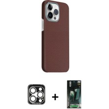 DS LLC Ieg™ iPhone 15 Pro Max Kılıf Kozmos Klasik Prime - Şeffaf 360 Full Body Arka Koruyucu + Gümü�