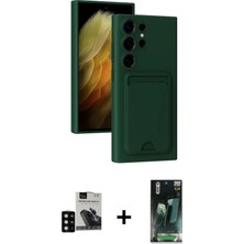 DS LLC Ieg™ Galaxy S24 Ultra Kılıf Vadi Çizgi Prime - Siyah 360 Mat Full Body Arka Koruyucu + Siyah Pv