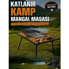 Zerakamp Katlanır Kamp Mangal Masası -Mangallı Piknik Masası