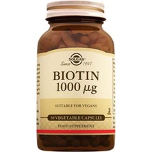 Solgar Biotin 1000 Mcg 50 Kapsül Aromasız Kapsül Amerika Menşeli Vegan Besin Takviyesi