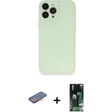 DS LLC Ieg™ iPhone 13 Pro Kılıf Atlas Minimal Prime - Şeffaf 360 Full Body Arka Koruyucu + Pembe Renkl