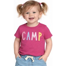 Organickid Adventure Kız Bebek Fuşya Kısa Kollu T-Shirt