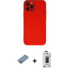 DS LLC Ieg™ iPhone 12 Pro Max Kılıf Çekirdek Modern Serisi - Siyah Bilvis Hayalet Cam Ekran Koruyucu +