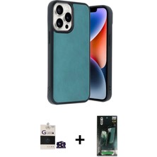 DS LLC Ieg™ iPhone 14 Pro Max Kılıf Kıvılcım Işık Serisi - Şeffaf 360 Full Body Arka Koruyucu + D