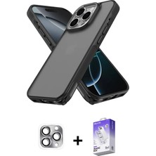 DS LLC Ieg™ iPhone 16 Pro Max Kılıf Atlas Form - Siyah Bilvis 5in1 3D Magic Cam Ekran Koruyucu + Gri Pe