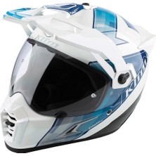 Klim Krios Pro Carbon Spectrum Adv Rally Motosiklet Kaskı Beyaz  Mavi