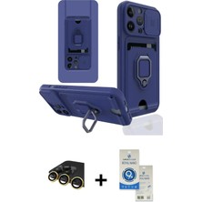 DS LLC Ieg™ iPhone 14 Pro Max Kılıf Vadi Form Prime - Şeffaf Royal Nano Ekran Koruyucu + Gold Raze Met