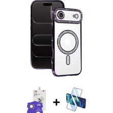 DS LLC Ieg™ iPhone 17 Air Kılıf Zirve Doku Prime - Siyah 3D Antistatik Seramik Nano Ekran Koruyucu + Go