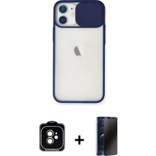 DS LLC Ieg™ iPhone 11 Kılıf Vadi Çizgi - Siyah 3D Antistatik Hayalet Cam Ekran Koruyucu + Turuncu Pvd