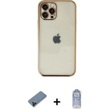 DS LLC Ieg™ iPhone 12 Pro Max Kılıf Vadi Minimal - Siyah Joko Magic 5d Cam + Siyah Shine Kamera Lens Ko