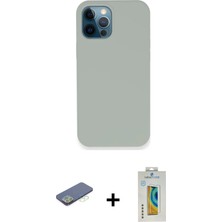 DS LLC Ieg™ iPhone 12 Pro Kılıf Zirve Modern Özel Seri - Siyah Polymer Nano Ekran Koruyucu + Yeşil Re