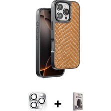 DS LLC Ieg™ iPhone 16 Pro Max Kılıf Vadi Özel Seri - Siyah Bilvis Hayalet Cam Ekran Koruyucu + Gümü�