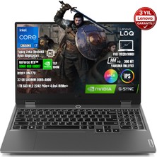 Lenovo Loq 15IRX10 83JE00JQTR-02 I7-13650HX 32GB Ddr5 1tb SSD RTX5060 8gb Tgp 100W 15.6" IPS 144Hz Freedos