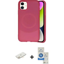 DS LLC Ieg™ iPhone 11 Kılıf Ufuk Serisi - Şeffaf Royal Nano Ekran Koruyucu + Sarı Renkli Kamera Lens