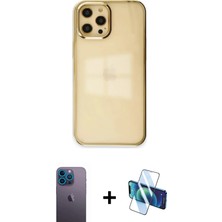 DS LLC Ieg™ iPhone 12 Pro Max Kılıf Doruk Doku Prime - Siyah 3D Antistatik Seramik Nano Ekran Koruyucu