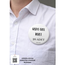 Ebruli Baskı Kişiye Özel Rozet 20 Adet – Metal Iğneli Baskılı Rozet