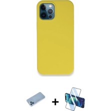 DS LLC Ieg™ iPhone 12 Pro Max Kılıf Zirve Modern Özel Seri - Siyah 3D Antistatik Cam Ekran Koruyucu +