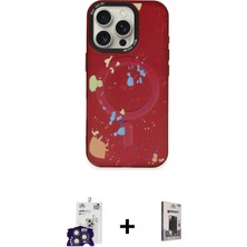 DS LLC Ieg™ iPhone 16 Pro Max Kılıf Kozmos Doku - Siyah Bilvis Hayalet Cam Ekran Koruyucu + Titanyum gr