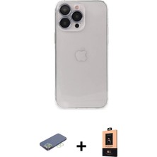 DS LLC Ieg™ iPhone 13 Pro Max Kılıf Ufuk Minimal Özel Seri - Şeffaf Maxco Cam Ekran Koruyucu + Yeşil