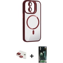 DS LLC Ieg™ iPhone 11 Kılıf Yadigar Asil Koleksiyonu - Siyah 360 Mat Full Body Arka Koruyucu + Kırmız