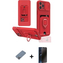 DS LLC Ieg™ iPhone 12 Pro Kılıf Vadi Form Prime - Siyah 3D Antistatik Hayalet Cam Ekran Koruyucu + Güm