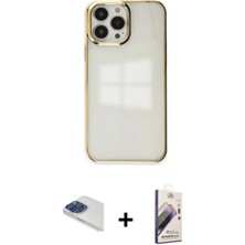 DS LLC Ieg™ iPhone 13 Pro Max Kılıf Doruk Doku Prime - Siyah Bilvis 3D Mat Cam Ekran Koruyucu + Laciver