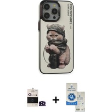 DS LLC Ieg™ iPhone 14 Pro Max Kılıf Siluet Modern Özel Seri - Şeffaf Royal Nano Ekran Koruyucu + Deri