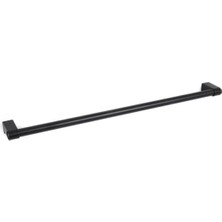 PremiumPort Iki Adet Siyah 80 cm Uzunluk Paslanmaz Dolap Içi Boru Askı Seti