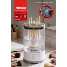 Aprilla AMC-7707 Otomatik Makyaj Fırçası Temizleyici Beyaz Renk USB ile Hızlı Kurutma Özelliği