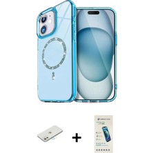 DS LLC Ieg™ iPhone 12 Kılıf Kıvılcım Form Prime - Şeffaf Pasifik Cam Ekran Koruyucu + Sarı Renkli