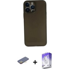 DS LLC Ieg™ iPhone 13 Pro Max Kılıf Yadigar Yansıma Serisi - Siyah Bilvis 5in1 3D Magic Cam Ekran Koru