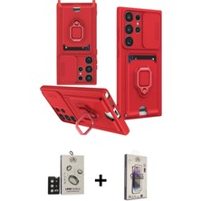 DS LLC Ieg™ Galaxy S25 Ultra Kılıf Vadi Form Prime - Siyah Bilvis 3D Cam Ekran Koruyucu + Siyah Bilvis