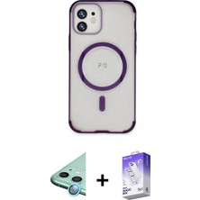 DS LLC Ieg™ iPhone 12 Kılıf Eksen Klasik Koleksiyonu - Siyah Bilvis 5in1 3D Magic Cam Ekran Koruyucu +