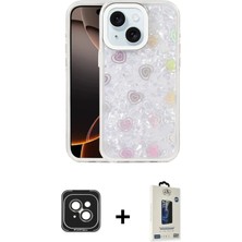 DS LLC Ieg™ iPhone 15 Kılıf Odak Prime - Siyah Bilvis Hayalet Cam Ekran Koruyucu + Yeşil Pvd Metal Kam