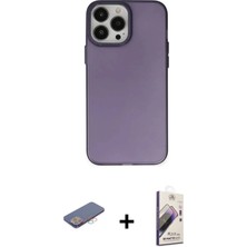 DS LLC Ieg™ iPhone 13 Pro Max Kılıf Ahenk Çizgi Prime - Siyah Bilvis 3D Mat Cam Ekran Koruyucu + Pembe