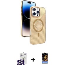 DS LLC Ieg™ iPhone 16 Pro Max Kılıf Nova Modern Prime - Siyah Buffer Hayalet Cam Ekran Koruyucu + Titan