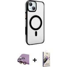 DS LLC Ieg™ iPhone 15 Kılıf Doruk Doku Özel Seri - Siyah Bilvis 3D Mat Cam Ekran Koruyucu + Sarı Raze