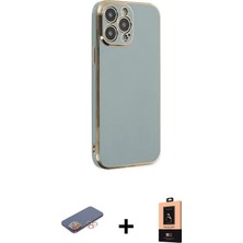 DS LLC Ieg™ iPhone 13 Pro Max Kılıf Yankı Serisi - Şeffaf Maxco Cam Ekran Koruyucu + Turuncu Renkli K