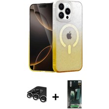 DS LLC Ieg™ iPhone 15 Pro Max Kılıf Eksen Minimal Özel Seri - Siyah 360 Mat Full Body Arka Koruyucu +