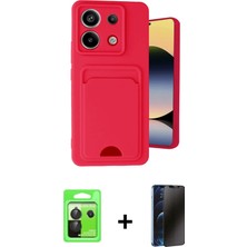DS LLC Ieg™ Redmi Note 13 Pro 5g Kılıf Vadi Çizgi Prime - Siyah 3D Antistatik Hayalet Cam Ekran Koruyu