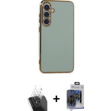 DS LLC Ieg™ Galaxy S24 Kılıf Yankı Serisi - Siyah Vanessa Magic Cam + Şeffaf Kamera Lens Koruma Cam