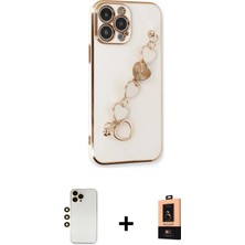 DS LLC Ieg™ iPhone 13 Pro Max Kılıf Nova Işık Prime - Şeffaf Maxco Cam Ekran Koruyucu + Gold Shine K