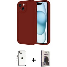 DS LLC Ieg™ iPhone 14 Kılıf Yankı Yansıma Özel Seri - Siyah Bilvis Hayalet Cam Ekran Koruyucu + Gök