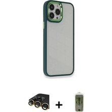 DS LLC Ieg™ iPhone 14 Pro Max Kılıf Eksen Doku Prime - Siyah Joko Magic 5d Hayalet Cam + Gold Raze Meta