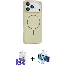 DS LLC Ieg™ iPhone 17 Pro Max Kılıf Yankı Form Serisi - Siyah 3D Antistatik Cam Ekran Koruyucu + Laciv