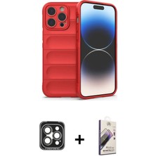 DS LLC Ieg™ iPhone 15 Pro Max Kılıf Atlas Koleksiyonu - Siyah Bilvis 3D Mat Cam Ekran Koruyucu + Gri Pv