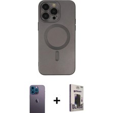 DS LLC Ieg™ iPhone 13 Pro Max Kılıf Akış Minimal Özel Seri - Siyah Bilvis Hayalet Cam Ekran Koruyucu