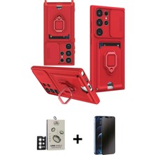 DS LLC Ieg™ Galaxy S25 Ultra Kılıf Vadi Form Prime - Siyah 3D Antistatik Hayalet Cam Ekran Koruyucu + G