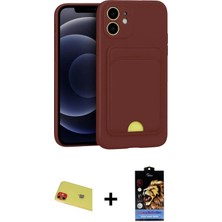 DS LLC Ieg™ iPhone 11 Kılıf Vadi Çizgi Prime - Siyah Buffer Hayalet Cam Ekran Koruyucu + Kırmızı Ra